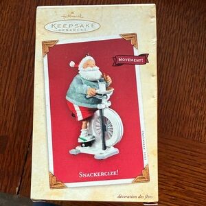 2003 Hallmark Keepsake Santa Ornament, Snackercize!